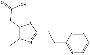 2-{4-methyl-2-[(pyridin-2-ylmethyl)sulfanyl]-1,3-thiazol-5-yl}acetic acid Structure