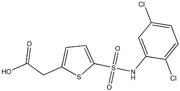 2-{5-[(2,5-dichlorophenyl)sulfamoyl]thiophen-2-yl}acetic acid 구조식 이미지