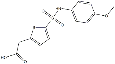 2-{5-[(4-methoxyphenyl)sulfamoyl]thiophen-2-yl}acetic acid Structure