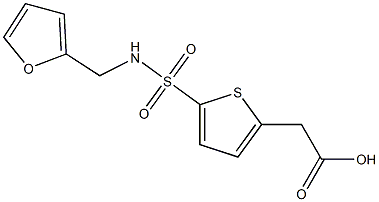 2-{5-[(furan-2-ylmethyl)sulfamoyl]thiophen-2-yl}acetic acid Structure