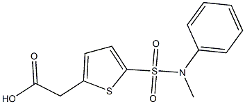 2-{5-[methyl(phenyl)sulfamoyl]thiophen-2-yl}acetic acid 구조식 이미지