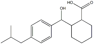 2-{hydroxy[4-(2-methylpropyl)phenyl]methyl}cyclohexane-1-carboxylic acid 구조식 이미지