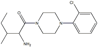 2-amino-1-[4-(2-chlorophenyl)piperazin-1-yl]-3-methylpentan-1-one Structure