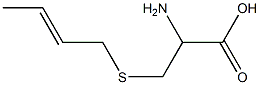 2-amino-3-[(2E)-but-2-enylthio]propanoic acid 구조식 이미지