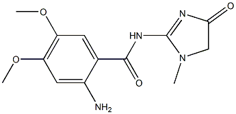 2-amino-4,5-dimethoxy-N-(1-methyl-4-oxo-4,5-dihydro-1H-imidazol-2-yl)benzamide 구조식 이미지