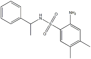 2-amino-4,5-dimethyl-N-(1-phenylethyl)benzene-1-sulfonamide Structure