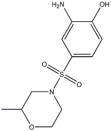 2-amino-4-[(2-methylmorpholine-4-)sulfonyl]phenol Structure