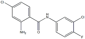 2-amino-4-chloro-N-(3-chloro-4-fluorophenyl)benzamide Structure