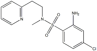 2-amino-4-chloro-N-methyl-N-[2-(pyridin-2-yl)ethyl]benzene-1-sulfonamide 구조식 이미지