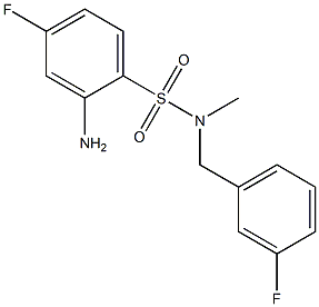 2-amino-4-fluoro-N-[(3-fluorophenyl)methyl]-N-methylbenzene-1-sulfonamide Structure