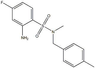 2-amino-4-fluoro-N-methyl-N-[(4-methylphenyl)methyl]benzene-1-sulfonamide 구조식 이미지