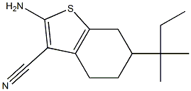 2-amino-6-(2-methylbutan-2-yl)-4,5,6,7-tetrahydro-1-benzothiophene-3-carbonitrile Structure