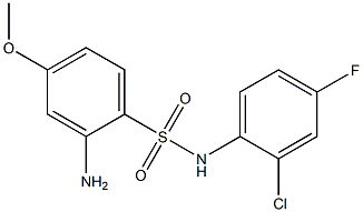 2-amino-N-(2-chloro-4-fluorophenyl)-4-methoxybenzene-1-sulfonamide 구조식 이미지