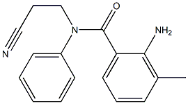 2-amino-N-(2-cyanoethyl)-3-methyl-N-phenylbenzamide 구조식 이미지