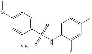 2-amino-N-(2-fluoro-4-methylphenyl)-4-methoxybenzene-1-sulfonamide Structure