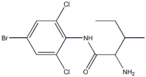 2-amino-N-(4-bromo-2,6-dichlorophenyl)-3-methylpentanamide Structure