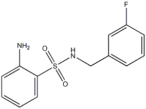 2-amino-N-[(3-fluorophenyl)methyl]benzene-1-sulfonamide Structure