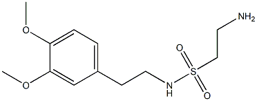 2-amino-N-[2-(3,4-dimethoxyphenyl)ethyl]ethane-1-sulfonamide 구조식 이미지
