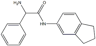 2-amino-N-2,3-dihydro-1H-inden-5-yl-2-phenylacetamide 구조식 이미지