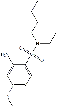 2-amino-N-butyl-N-ethyl-4-methoxybenzene-1-sulfonamide 구조식 이미지