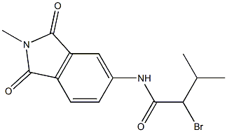 2-bromo-3-methyl-N-(2-methyl-1,3-dioxo-2,3-dihydro-1H-isoindol-5-yl)butanamide 구조식 이미지