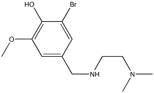 2-bromo-4-({[2-(dimethylamino)ethyl]amino}methyl)-6-methoxyphenol 구조식 이미지