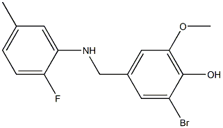 2-bromo-4-{[(2-fluoro-5-methylphenyl)amino]methyl}-6-methoxyphenol 구조식 이미지