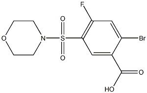 2-bromo-4-fluoro-5-(morpholin-4-ylsulfonyl)benzoic acid Structure