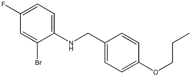 2-bromo-4-fluoro-N-[(4-propoxyphenyl)methyl]aniline Structure