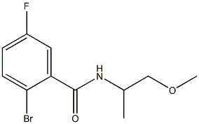 2-bromo-5-fluoro-N-(2-methoxy-1-methylethyl)benzamide 구조식 이미지