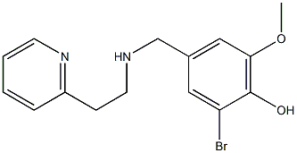 2-bromo-6-methoxy-4-({[2-(pyridin-2-yl)ethyl]amino}methyl)phenol Structure