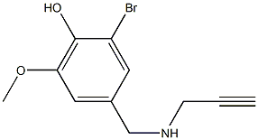 2-bromo-6-methoxy-4-[(prop-2-yn-1-ylamino)methyl]phenol Structure