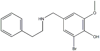 2-bromo-6-methoxy-4-{[(2-phenylethyl)amino]methyl}phenol Structure