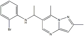 2-bromo-N-(1-{2,7-dimethylpyrazolo[1,5-a]pyrimidin-6-yl}ethyl)aniline 구조식 이미지