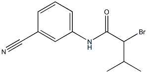 2-bromo-N-(3-cyanophenyl)-3-methylbutanamide 구조식 이미지