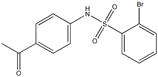 2-bromo-N-(4-acetylphenyl)benzene-1-sulfonamide 구조식 이미지