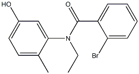 2-bromo-N-ethyl-N-(5-hydroxy-2-methylphenyl)benzamide 구조식 이미지