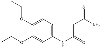 2-carbamothioyl-N-(3,4-diethoxyphenyl)acetamide 구조식 이미지