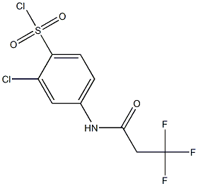 2-chloro-4-(3,3,3-trifluoropropanamido)benzene-1-sulfonyl chloride 구조식 이미지