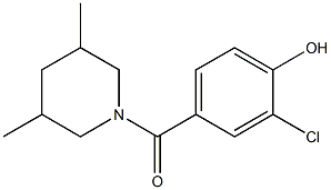 2-chloro-4-[(3,5-dimethylpiperidin-1-yl)carbonyl]phenol Structure
