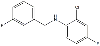 2-chloro-4-fluoro-N-[(3-fluorophenyl)methyl]aniline Structure