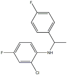 2-chloro-4-fluoro-N-[1-(4-fluorophenyl)ethyl]aniline Structure