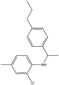 2-chloro-4-methyl-N-[1-(4-propylphenyl)ethyl]aniline Structure