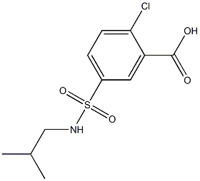 2-chloro-5-[(2-methylpropyl)sulfamoyl]benzoic acid Structure