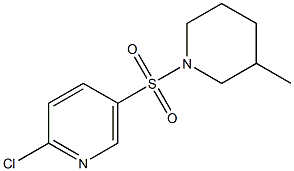 2-chloro-5-[(3-methylpiperidine-1-)sulfonyl]pyridine 구조식 이미지