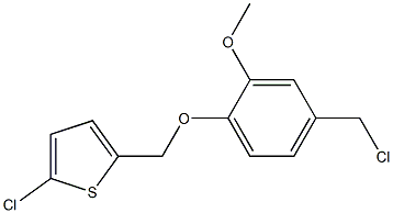 2-chloro-5-[4-(chloromethyl)-2-methoxyphenoxymethyl]thiophene Structure
