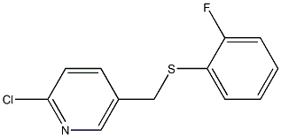 2-chloro-5-{[(2-fluorophenyl)sulfanyl]methyl}pyridine Structure