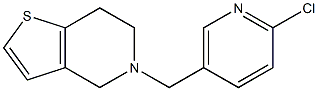 2-chloro-5-{4H,5H,6H,7H-thieno[3,2-c]pyridin-5-ylmethyl}pyridine 구조식 이미지