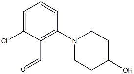 2-chloro-6-(4-hydroxypiperidin-1-yl)benzaldehyde 구조식 이미지