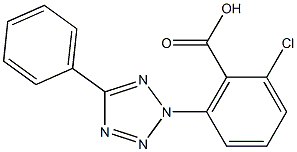 2-chloro-6-(5-phenyl-2H-1,2,3,4-tetrazol-2-yl)benzoic acid 구조식 이미지